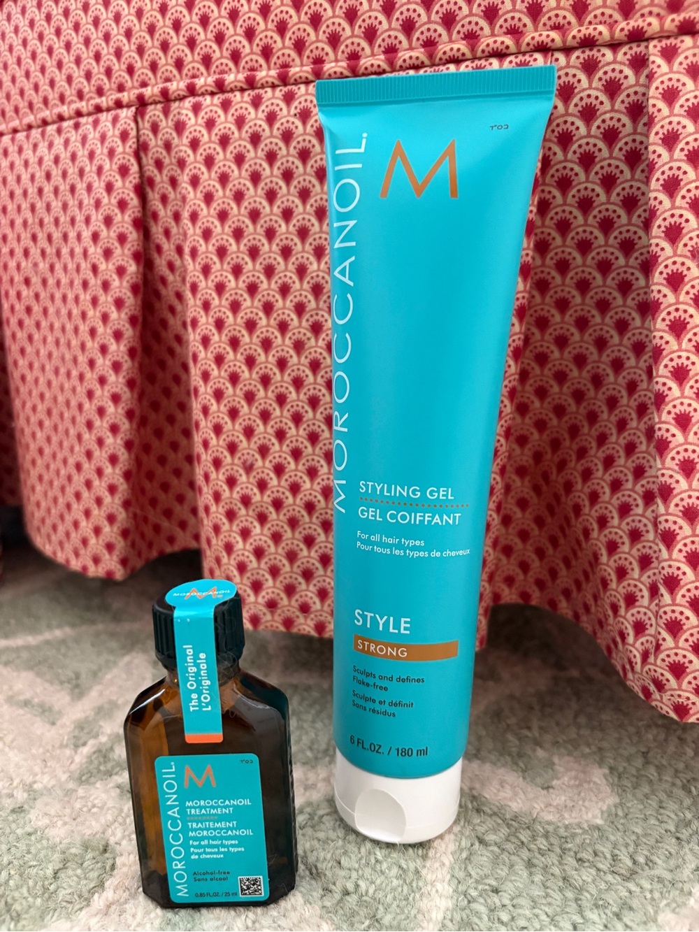 Moroccanoil Strong Styling Gel and Original Oil